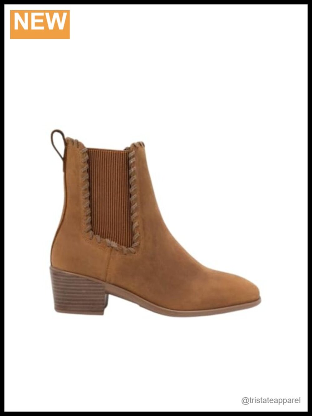 Women's Mid-Calf Chelsea Boots with Arch Support, Leather Lining, Almond Toe,
